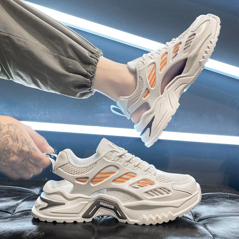 Мужские спортивные сандалии летние женские пляжные туфли белые школьные кроссовки для бега парная обувь дышащие большие размеры