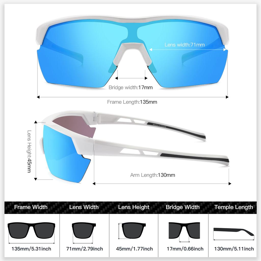 Baseball Sports Cycling Sunglasses for Boys and Girls [SINSPORT Eyewear] Kids' Sunglasses, Lightweight, UV400,