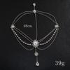 Rhinestone Elegant And Multi Layer Chain Design Women Silver Headwear Jewelry