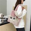 Women's Cute Cat Handbags Faux Fur Underarm Purses Plush Fluffy Shoulder Bag for Women Furry Tote Bag for Fall Winter Large Fuzzy Underarm Handbag