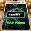 Flannel BlanketFendt Custom Name Text Personalized Soft Warm Throw Blanket Home Decor Gift