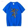 House Lannister T Shirt Thrones Dragon Symbol Distressed 3213 vintage Washed Slightly Top For Everyday Wear Breathable Unisex