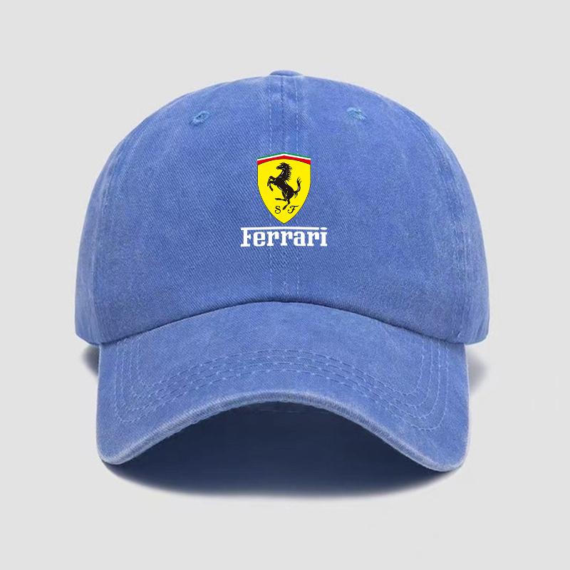 Регулируемая Бейсболка с Эмблемами Ferrari, Кепка для Активного Отдыха, Козырек от Солнца для Ferrari Roma 488 Portofino F8 F12 Spider SF90 Superfast