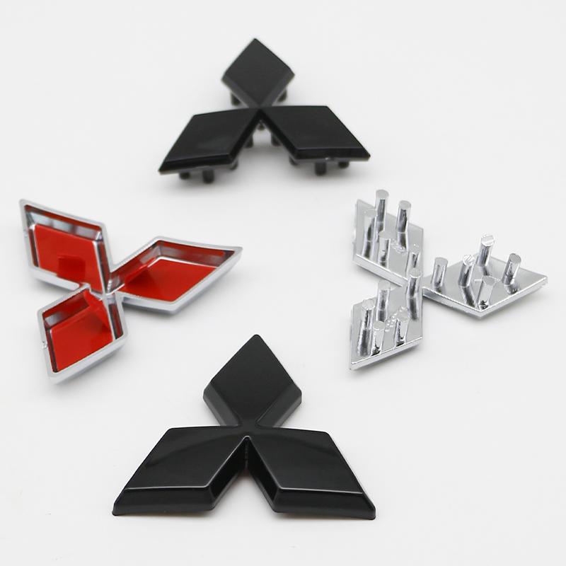 For Mitsubishi Pajero Space Star Xpander Ralliart Delica ASX 1Pc Mitsubishi Logo Steering Wheel Decal 3D Sticker Car Badge Logo