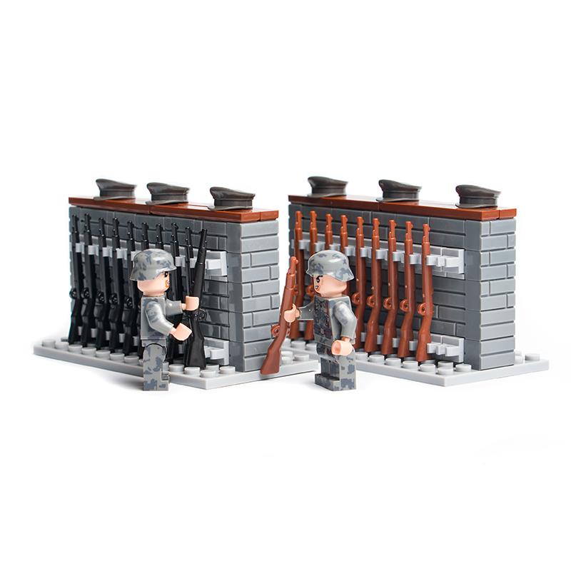 WW2 военные солдаты, винтовки, оружие, строительные блоки, армейские MOC, модель пистолета, аксессуары, блоки, фигурки полиции SWAT, детали, блоки, игрушки
