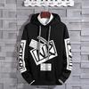 Hoodies Men Cotton Long Sleeve Hooded Funny Letter Print Streetwear Hip Hop Casual Sweatshirts Plus Size