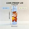 1PC Wealthy Lion Cub Art 750ml Color Plastic Sports Water Bottle Leakproof Flip Straw Lid Suitable for Sports Office Home Use