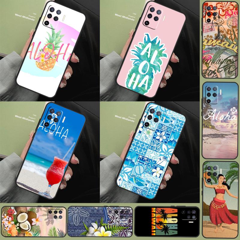 Чехол Aloha Beach Life Hawaii для Oppo A18 A38 A58 A78 A98 A79 A40 A60 A80 A16 A76 A96 A15 A74 A94 A54 A77 A17