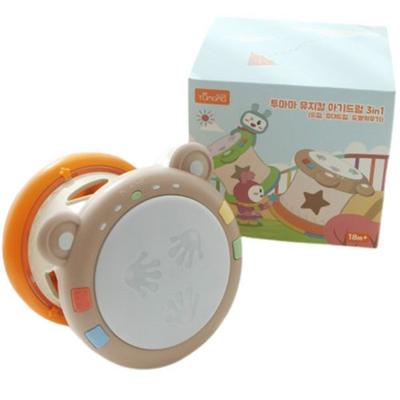 Музыкальный детский барабан Toumama 3в1, корейские детские игрушки