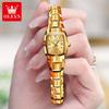 OLEVS Tungsten Steel Strap Watch For Women Fashion Quartz Waterproof Women Wristwatch