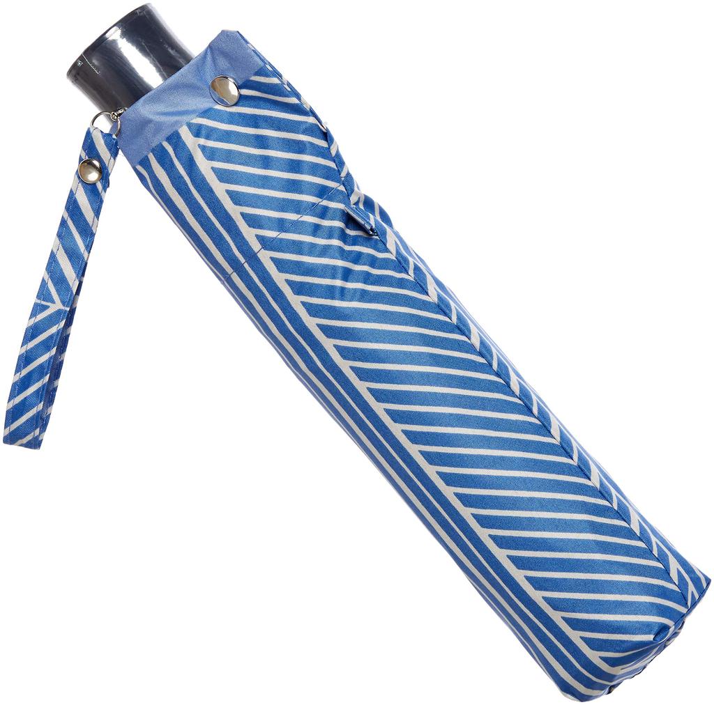 Folding Umbrella Sweet Jasmil Mixed Stripe Folding Umbrella Umbrella For Rain and Sunshine Simple Stylish Cute UV Light PU Navy Blue Navy Blue Rib