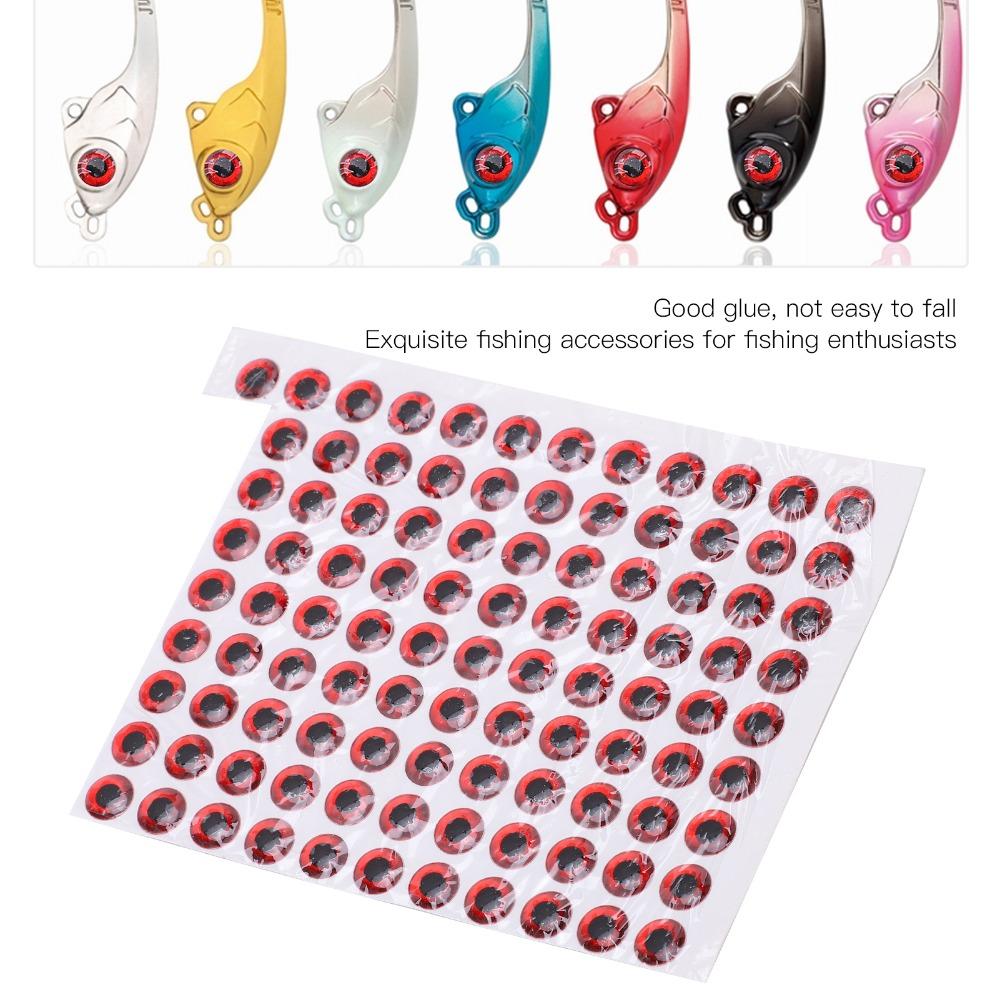 300PCS Self-Adhesive Fish Eyes Stickers 3D Holographic Artificial Fishing Eyes Lure Making