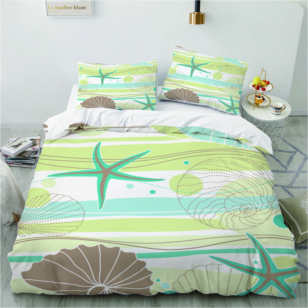 Ocean Series Duvet Cover Bedding Set Sea Turtle Pillowcase 3D Printed New Wholesale Colorful And Comfortable Kit