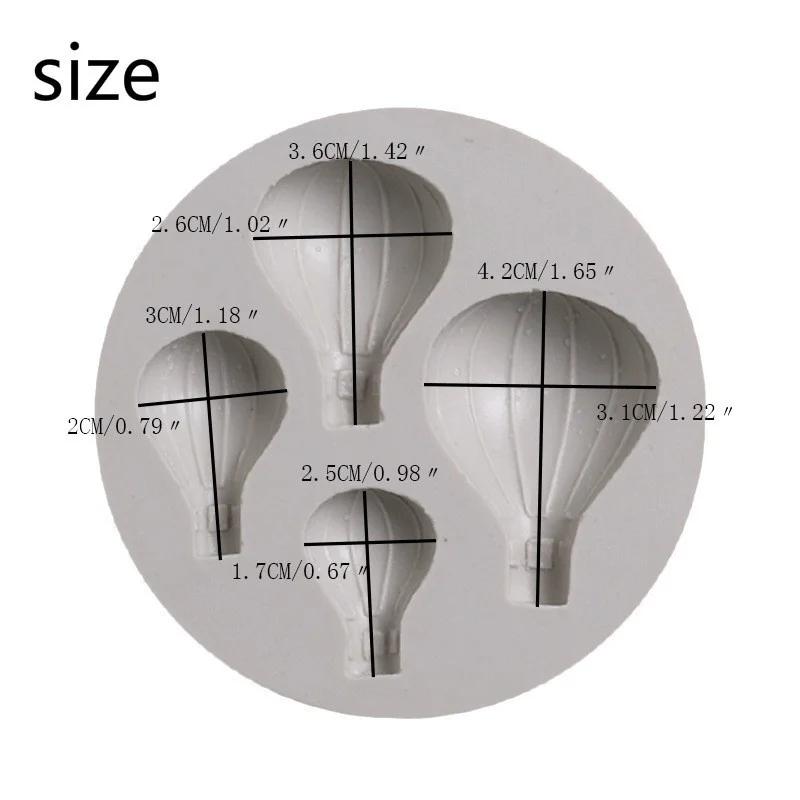 5pcs/set Baking Tools Balloon Modeling DIY Handmade Soap Silicone Mould Chocolate Fondant Cake Mould