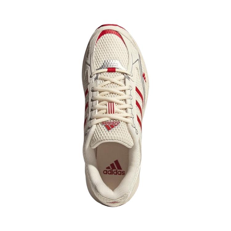 adidas Spiritain 2000 ПУ, Текстиль, Синтетическая кожа Низкие повседневные кроссовки для бега Унисекс Белый Красный Серебристый JH8027