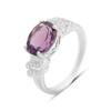 Серебряное кольцо с натуральным аметистом 3.593ct, вес изделия 3,05 гр (2163688)