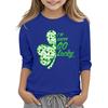 Детская повседневная футболка с принтом в виде воротника с надписью «Св. Патрик» и рукавами длиной 7 минут