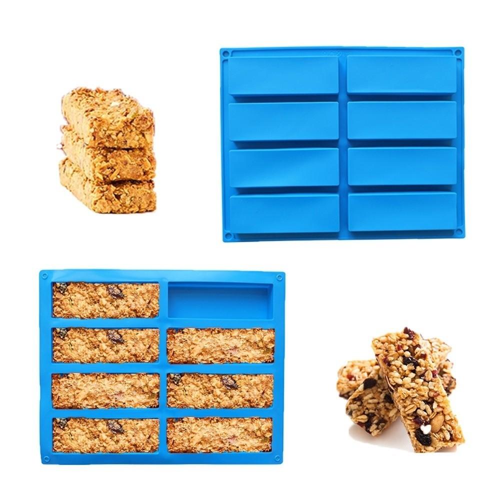 Rectangle Silicone Candy Mold DIY Silicone Ice Cube Tray Granola Bar Pan for Baking Energy Bars