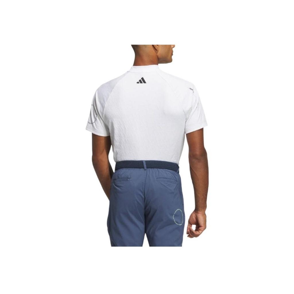 Adidas Logo Print Crew Neck Short Sleeve T-Shirt Men Tops White IN9059