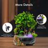 Desktop Water Fountain LED Light Mist Fog Maker Resin Tabletop Decor for Home Office Relaxation Stress Relief Gift Idea