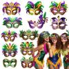 6Pcs DIY Carnival Masquerade Mask Venetian Party Half Face Mask Mardi Gras Mask  Party Makeup Ball
