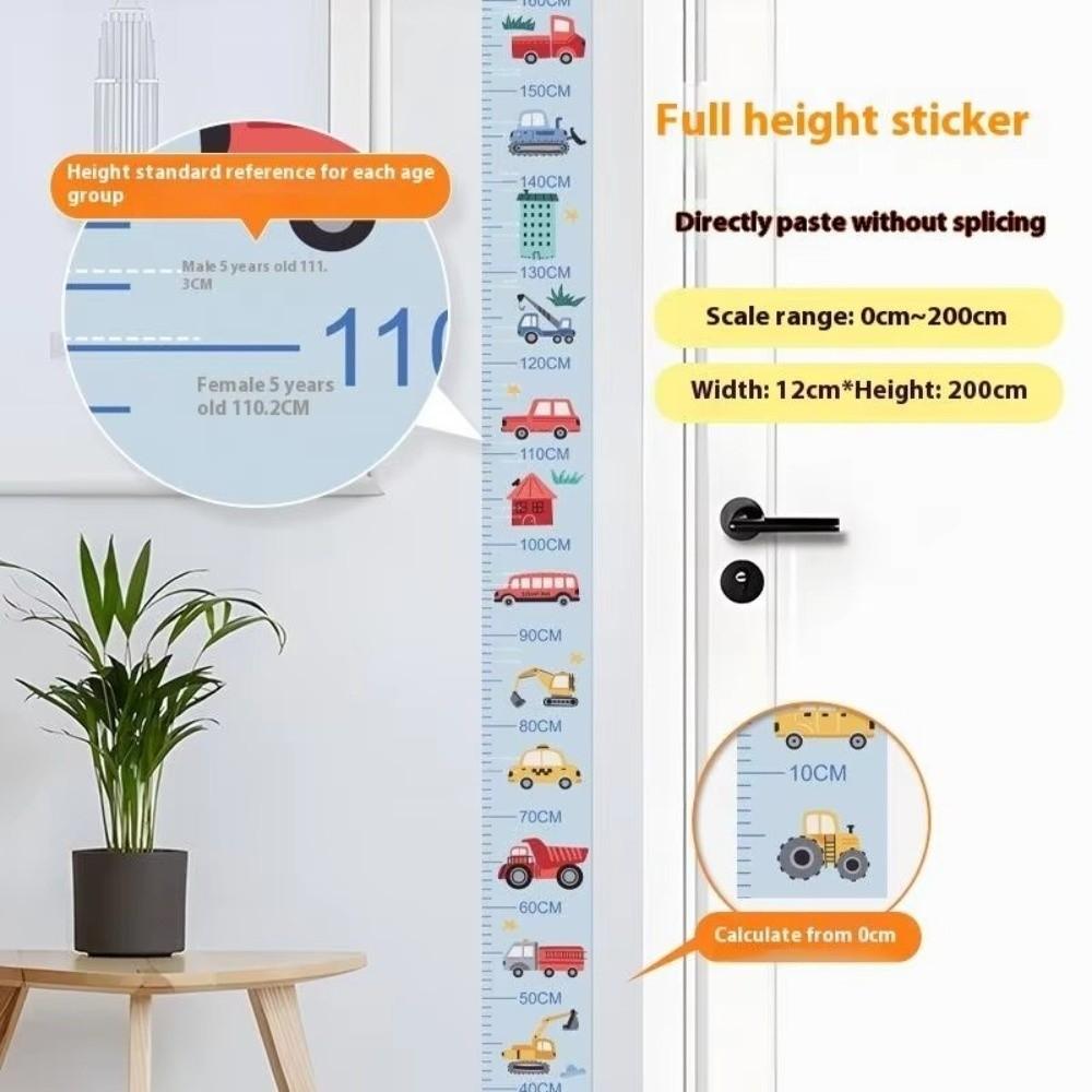 Self-adhesive Child Growth Chart Waterproof Height Measuring Tape Growth Chart Sticker  for Toddler
