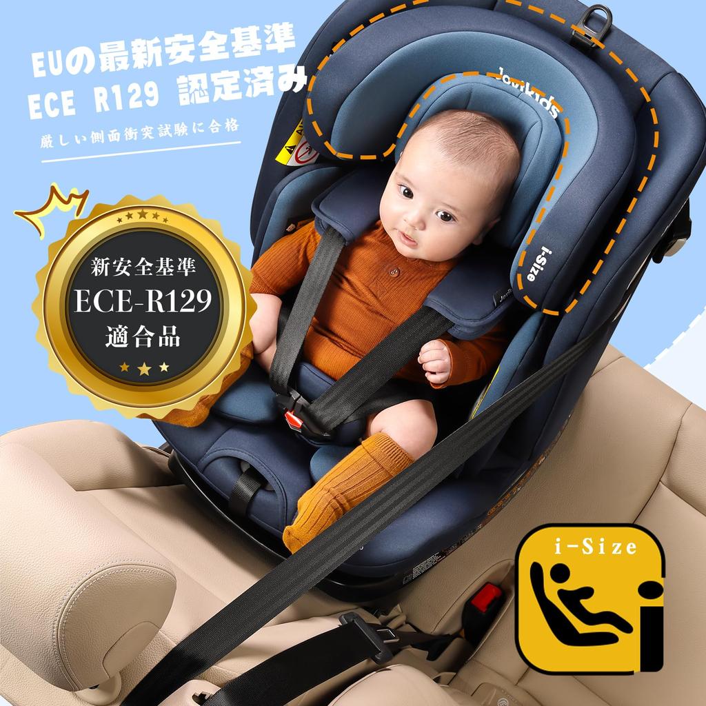 Jovikids Child Seat 0 Months To 12 Years Compatible with Newborn Baby Long Use Adjustable Lie Angle ISOFIX, Old, 360° Rotation, i-Size R129, Seat,
