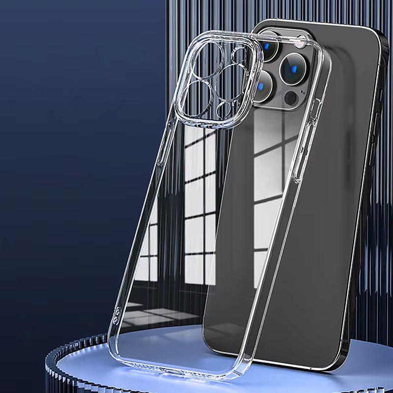 Ультратонкий Высокопрозрачный Силиконовый Чехол Для iPhone 15 14 13 12 16 Pro Max 11 Кристально Чистый Тонкий Ударопрочный Бампер Защитная Крышка для Телефона