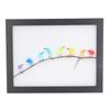Sea Glass Rainbow Birds Wall Decor Seaglass Colourful Bird Art Photo Frame Sea Glass Artwork with