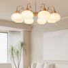 Японская кремовая люстра из массива дерева в стиле мид-сенчури для гостиной, прихожей и спальни, 2025 г.