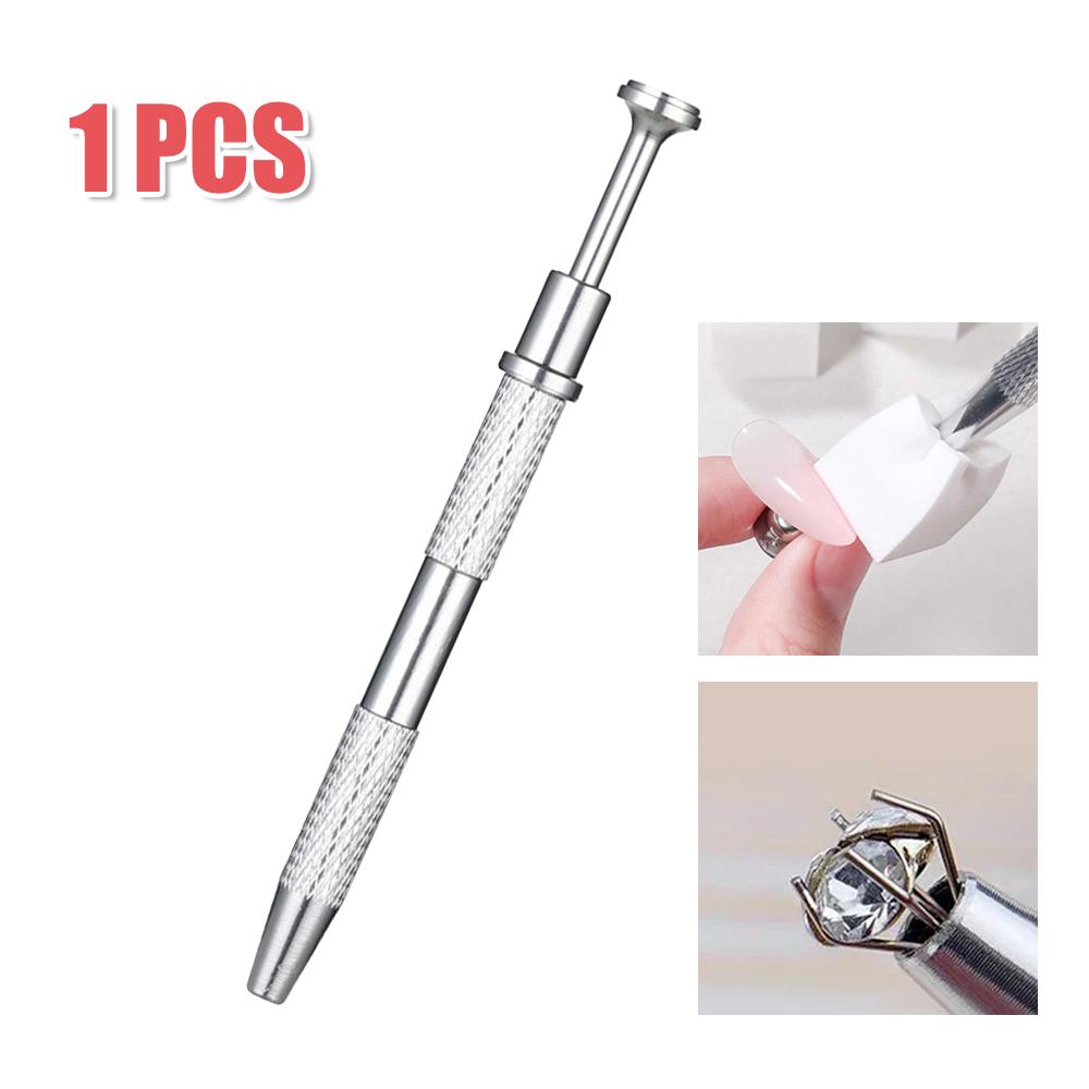 LINMANDA 200/50PCS Nail Sponges With Silver Grabbing Pen Nail Art Color Gradient Aura Effect Designs Brush Precise Manicure Tool