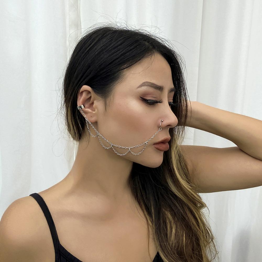 Женские украшения для пирсинга, темпераментные серьги, новый зажим для носа