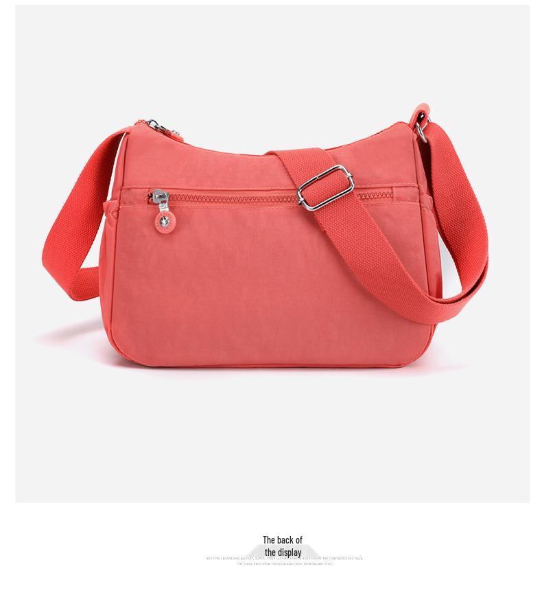 Женская квадратная нейлоновая сумка через плечо - Большая вместимость, однотонная, модный повседневный дизайн