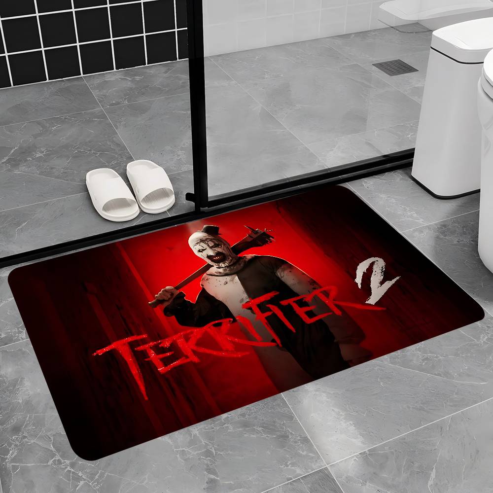 Horror Movie Terrifier Entrance Door Mat Washable Non-Slip Living Room Sofa Chairs Area Mat Kitchen Welcome Doormat