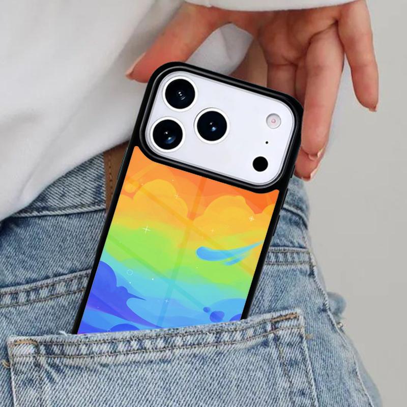LGBT rainbow cloud Phone Case for iPhone 17ProMax 12 13 14 15 16e 17 Pro Max Plus Air Cover