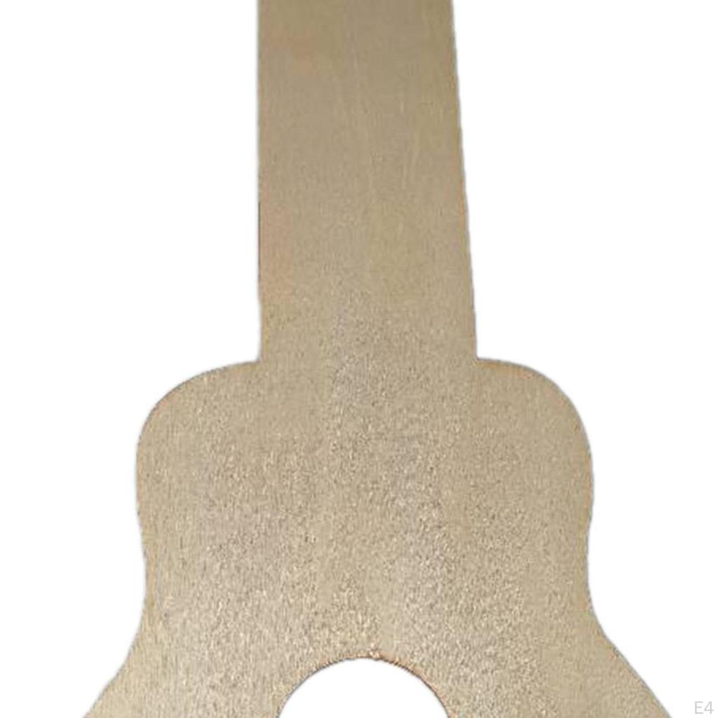 Cutout Wooden Guitar Unfinished Toy DIY Painting for Birthday Party