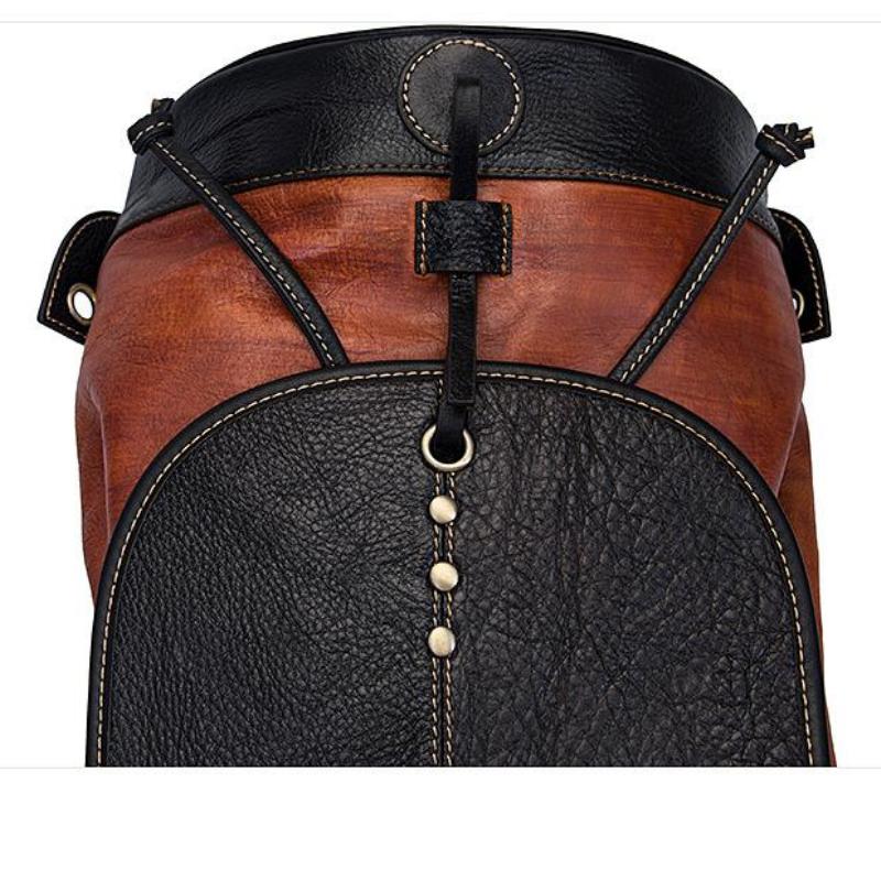 Johnature Рюкзак из натуральной кожи в стиле ретро, ​​женская дорожная сумка, большая вместимость, первый слой, женский рюкзак из воловьей кожи, студенческие сумки