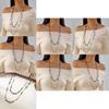 Feminine Long Chain Floral Necklace For Women With Vintage Finish Summer Style