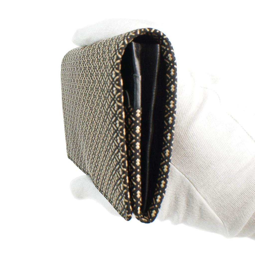 Длинный кошелек для монет Inden, черный фон x белый узор в виде тыквы [Indenya], кошелек, размер M, в комплекте, замша, лак, 2109-11-007