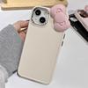 Solid Color Bottom 3D Bowknot Case For iPhone 15 14 11 12 13 Pro Max Drop Protection Silicone Cover