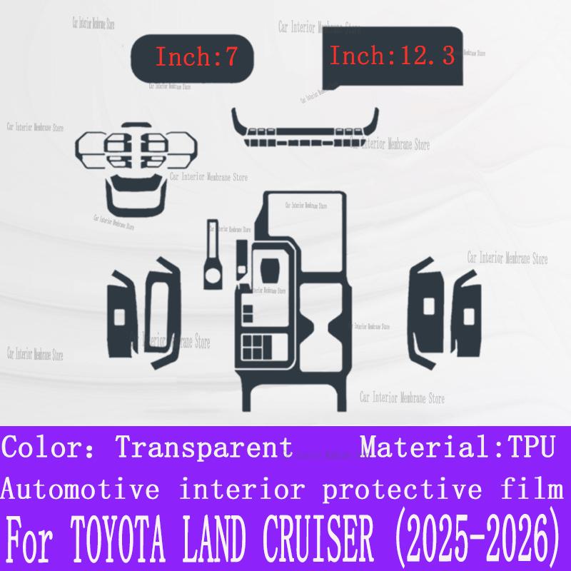 For TOYOTA LAND CRUISER (2026) Car Gearbox Panel Film Dashboard Protective Sticker Interior Anti-Scratch Film Cover Accessorie