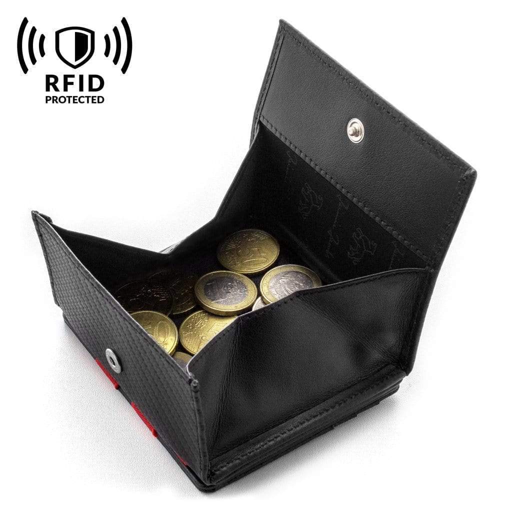 Компактный кошелек Jaimie Jacobs FLAP BOY [Официальный импорт] (Эксклюзивная дистрибуция в Японии) (Углерод и Красный)