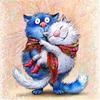 Полный 5D Diy Алмазная картина Мультфильм Кот Мозаика Вышивка Крестом Домашний Декор Ручной Подарок