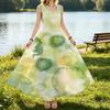 Women's U-neck Sleeveless Long Dress,Fresh & Comfortable Beachwear,Versatile for Daily,Vacation & Outdoor Wear
