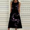 Summer Fashion Sexy Sleeveless Dress Soft Casual 3D Cute Little Flower Print Dress Sleeveless Sling Dress Summer Suspender Dress