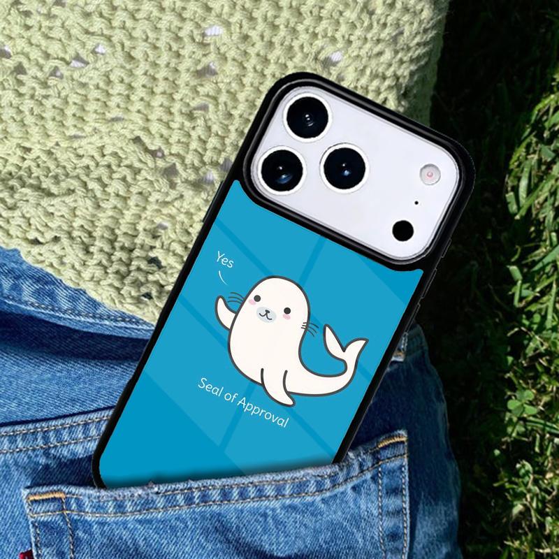 Забавный чехол для телефона с печатью одобрения Совместим с для IPhone 17air 16e 15 14 13 12 11Pro Max 17 Air