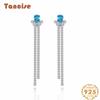 Ювелирные изделия Tansized 7*10 Changliusu, синие серьги с высокоуглеродистыми бриллиантами S925, инкрустированные серебром 7*10, серьги с каплями воды