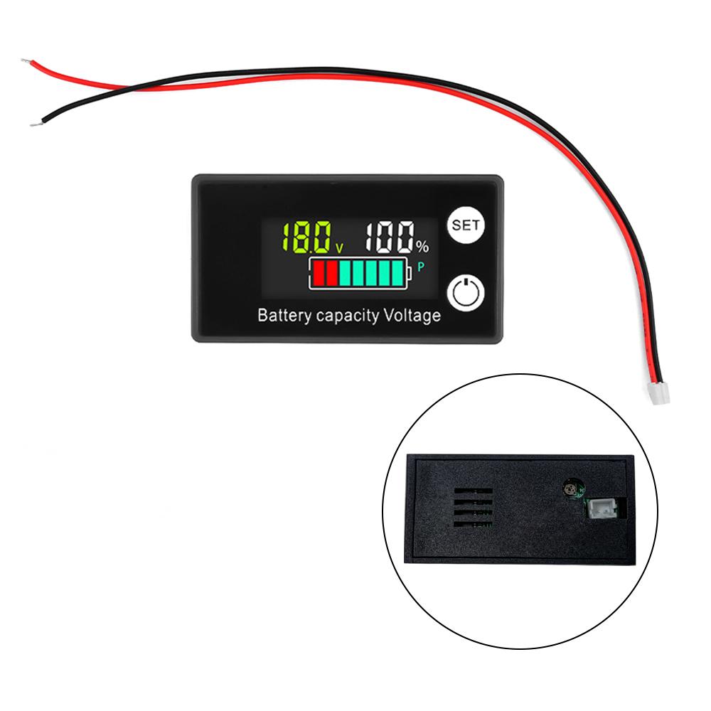 DC 8V-100V 6133A Lead Acid/Lithium Battery Capacity Indicator Car Motorcycle Voltmeter Voltage Gauge Non-waterproof Voltmeter