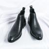 Luxury Brand Side Zipper Chelsea Boots Casual Dress Shoes Men's Formal Boots British Style High Top Leather Ankle Boots for Men