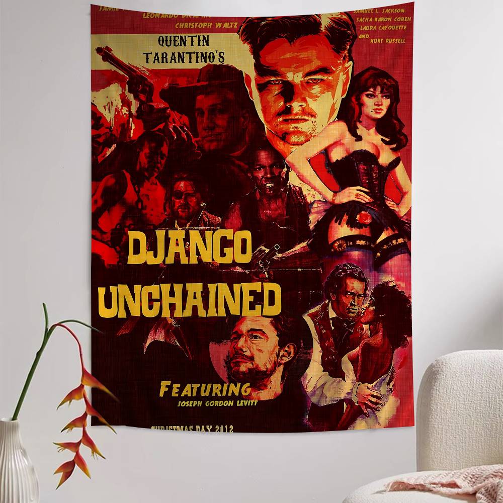 Classic Movie DDjango Unchained DIY Wall Tapestry For Living Room Home Dorm Decor Wall Art Decor